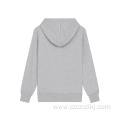 Zipper sweater thickened solid color hooded cardigan